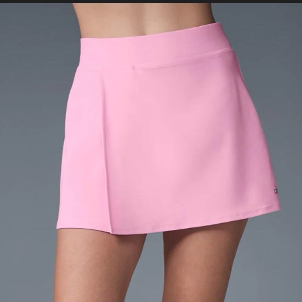 NWT Alo Yoga Alosoft Backspin Tennis Skirt Sweet Pink Size M